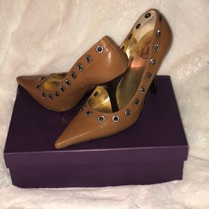 Hale Bob Heel with crystal embellishment detail